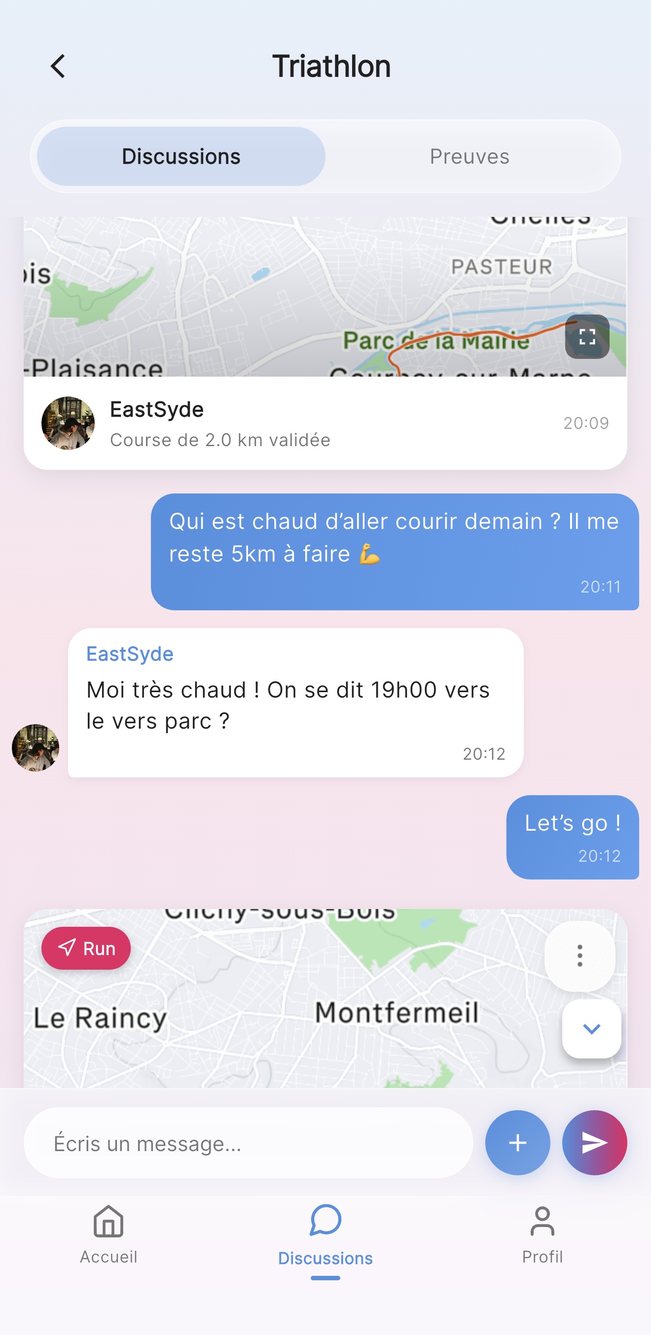 Challenge Me - Chat de groupe